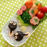 簡単キャラ弁☆おたまじゃくしのお弁当♪